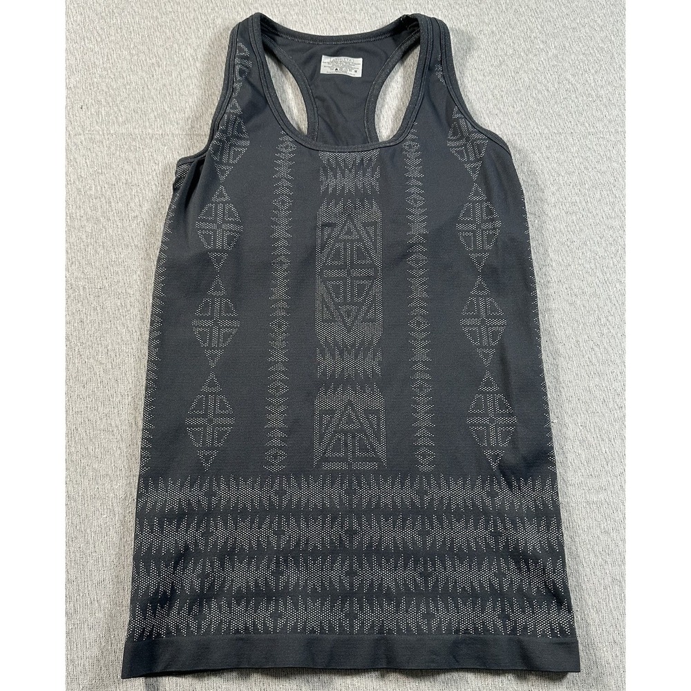 Athleta Tank Top Women M Black Grey‎ Racerback Sleeveless Lightweight Activewear